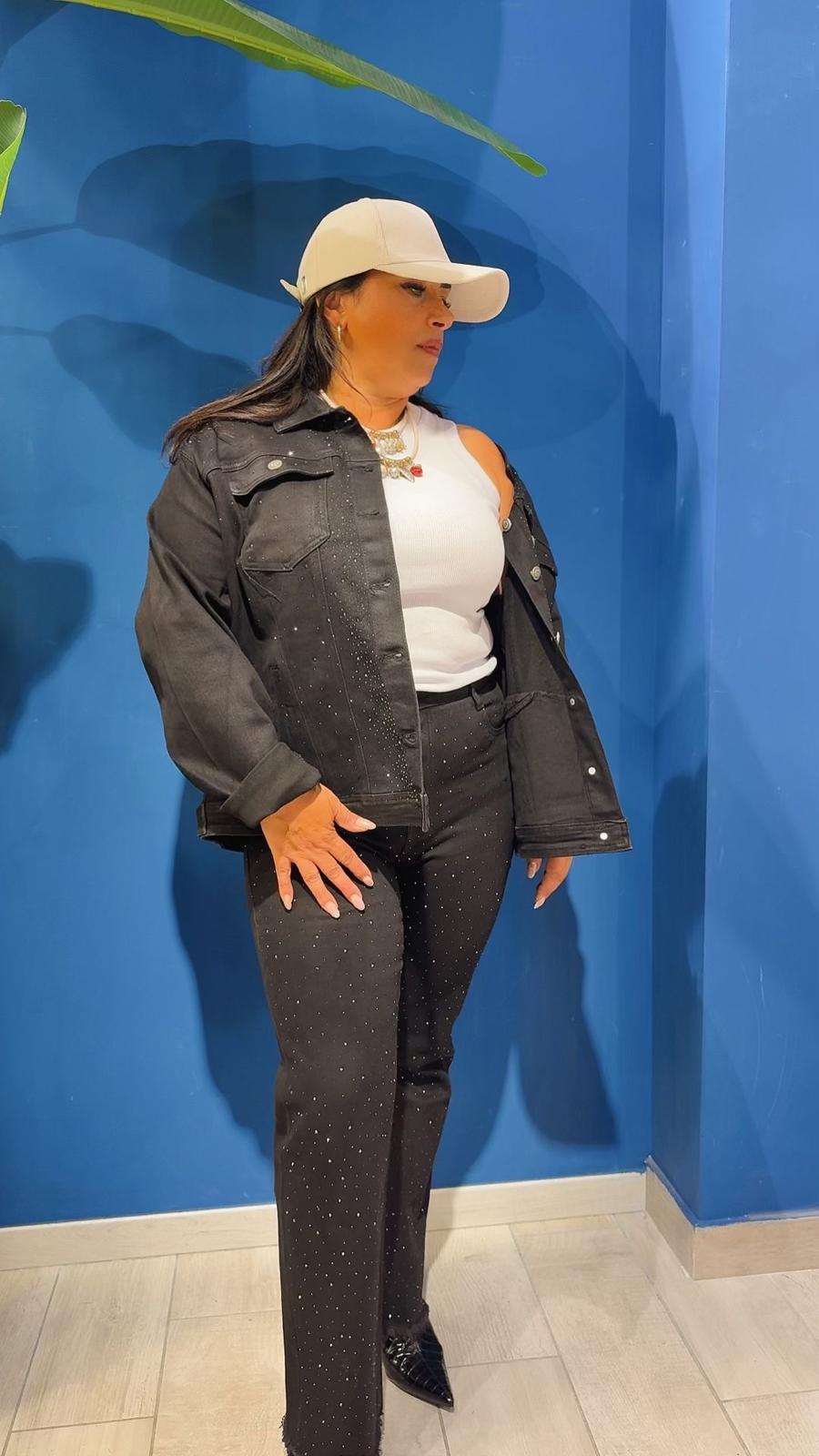 GIUBBOTTO IN DENIM SHINE CURVY 6812-B