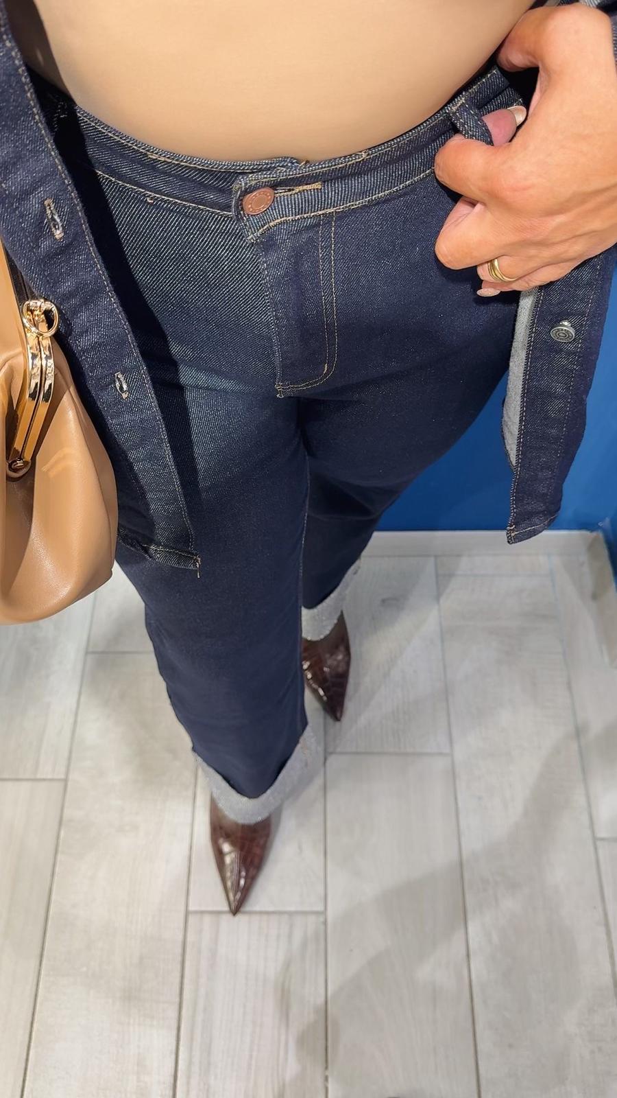 JEANS CON PIEGONE SHINE CURVY 6958-D