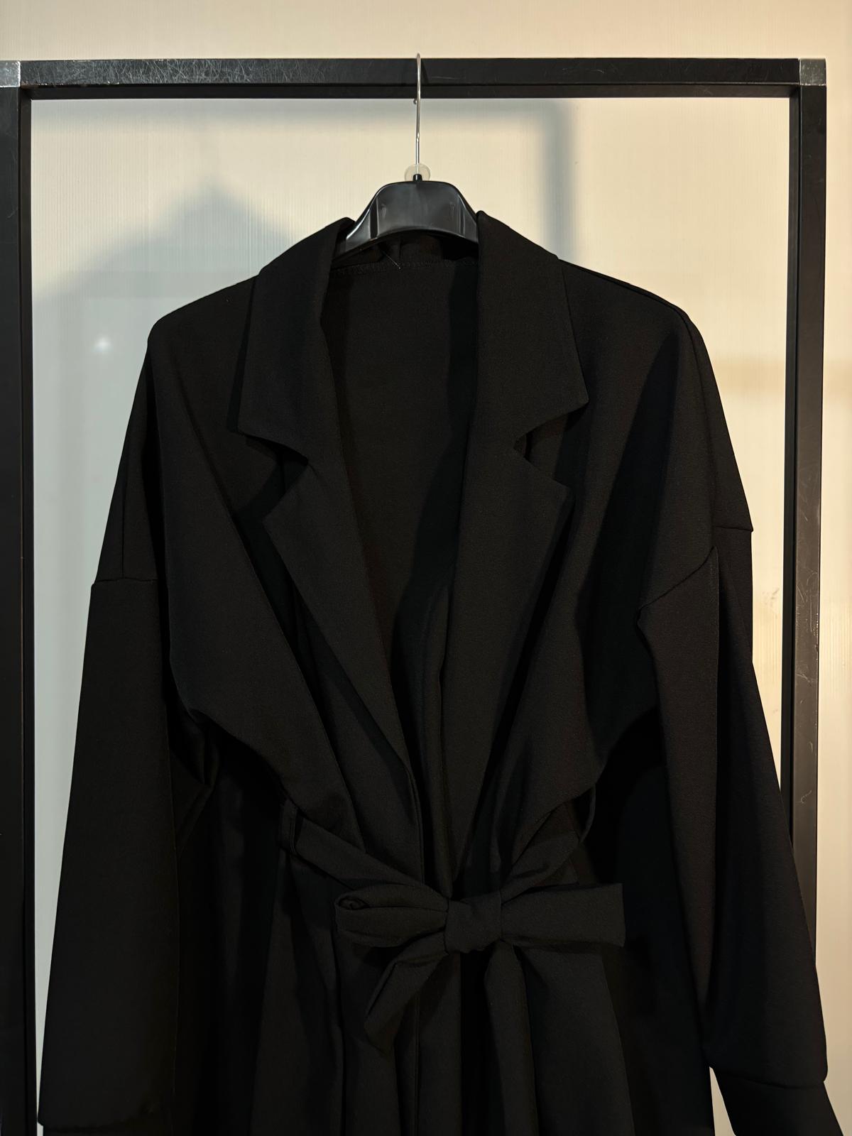 COORDINATO GIACCA CON FIOCCO E PANTALONE PALAZZO