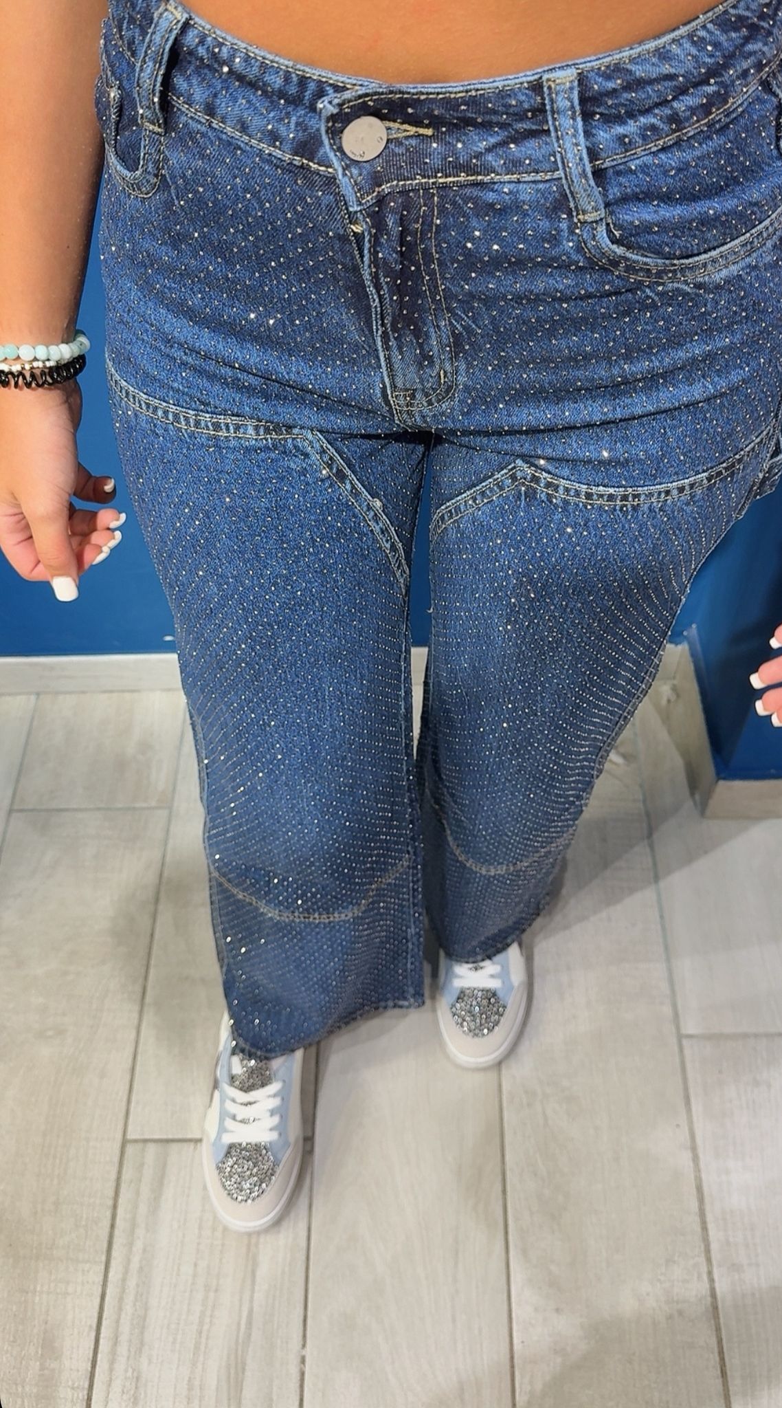 JEANS CON BRILLANTINI LM683