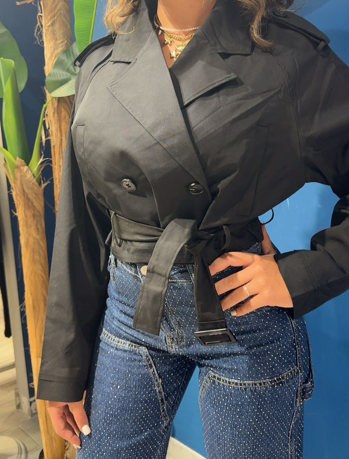 TRENCH BLACK 7905-1