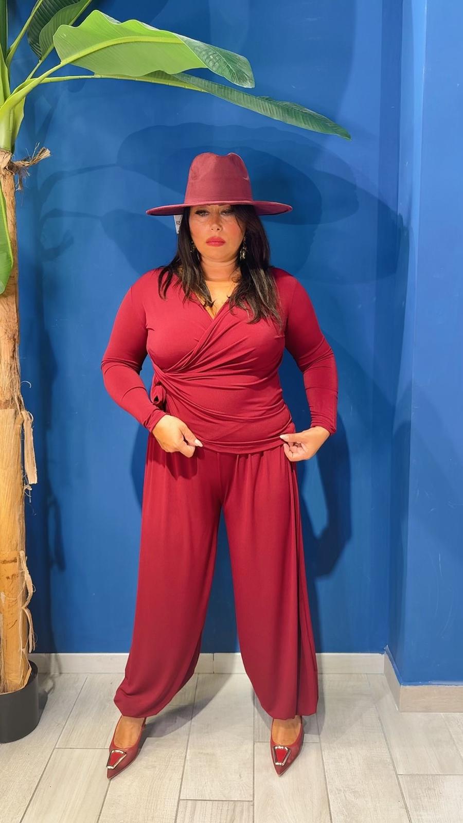 COORDINATO CON DRAPPEGGIO LATERALE SLIM E CURVY