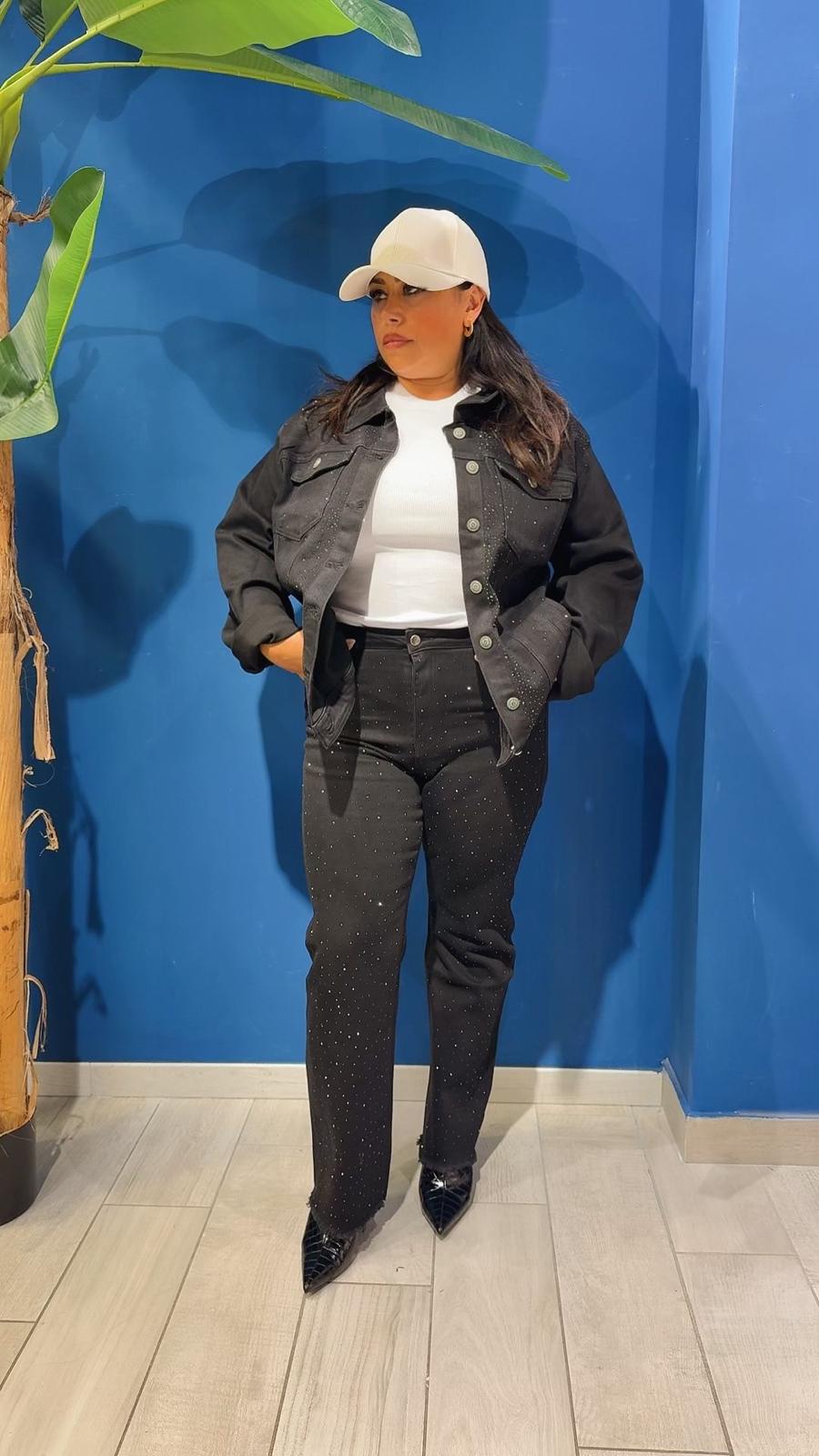 GIUBBOTTO IN DENIM SHINE CURVY 6812-B