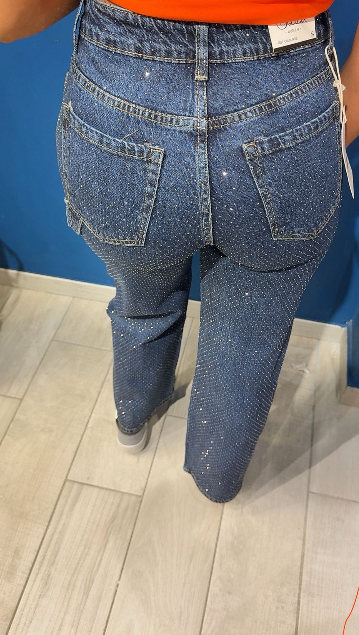 JEANS CON BRILLANTINI LM683