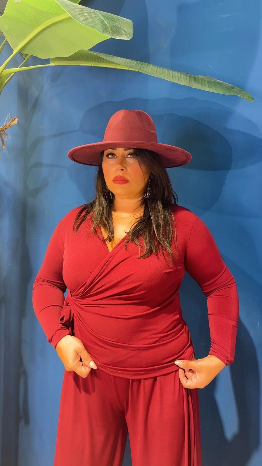 COORDINATO CON DRAPPEGGIO LATERALE SLIM E CURVY