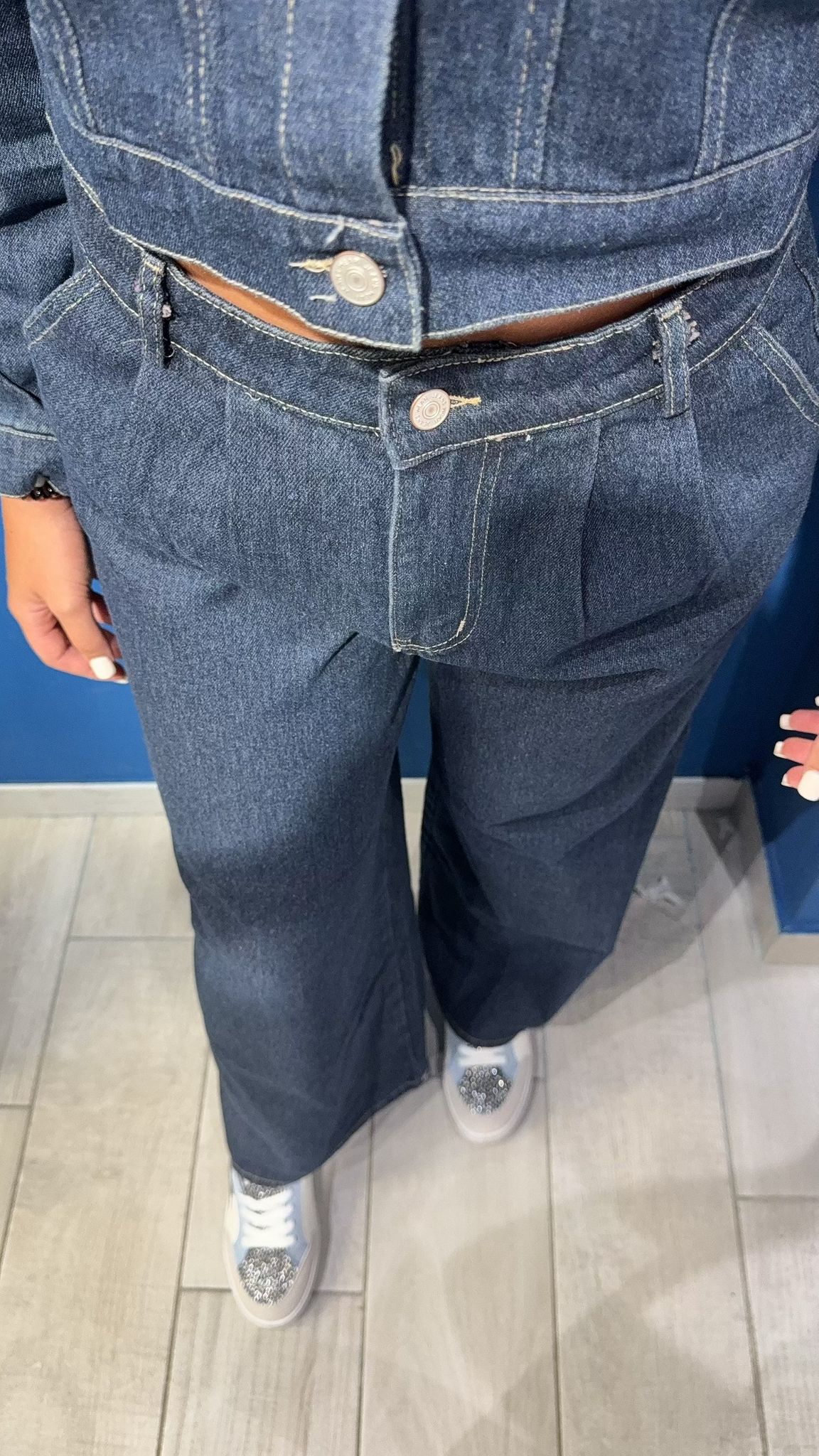 COORDINATO IN DENIM BABY