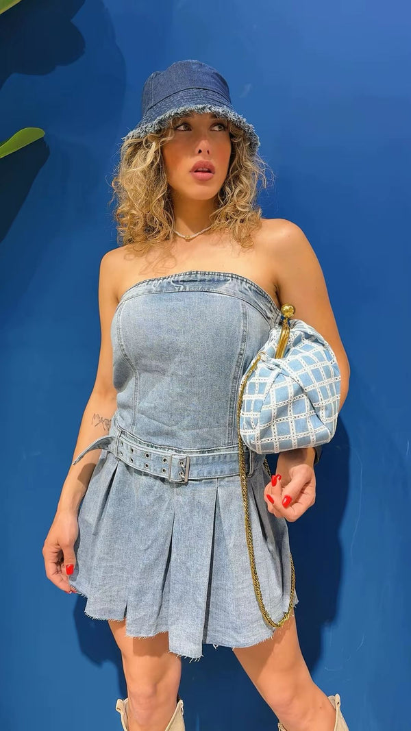 ABITO A FASCIA IN DENIM 3515