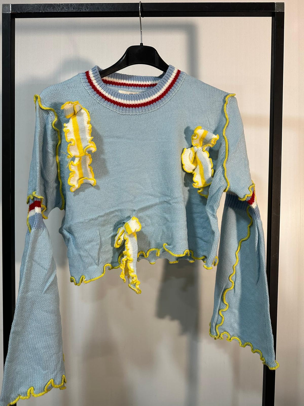 MAGLIONCINO CON FIOCCHI BICOLOR 7637