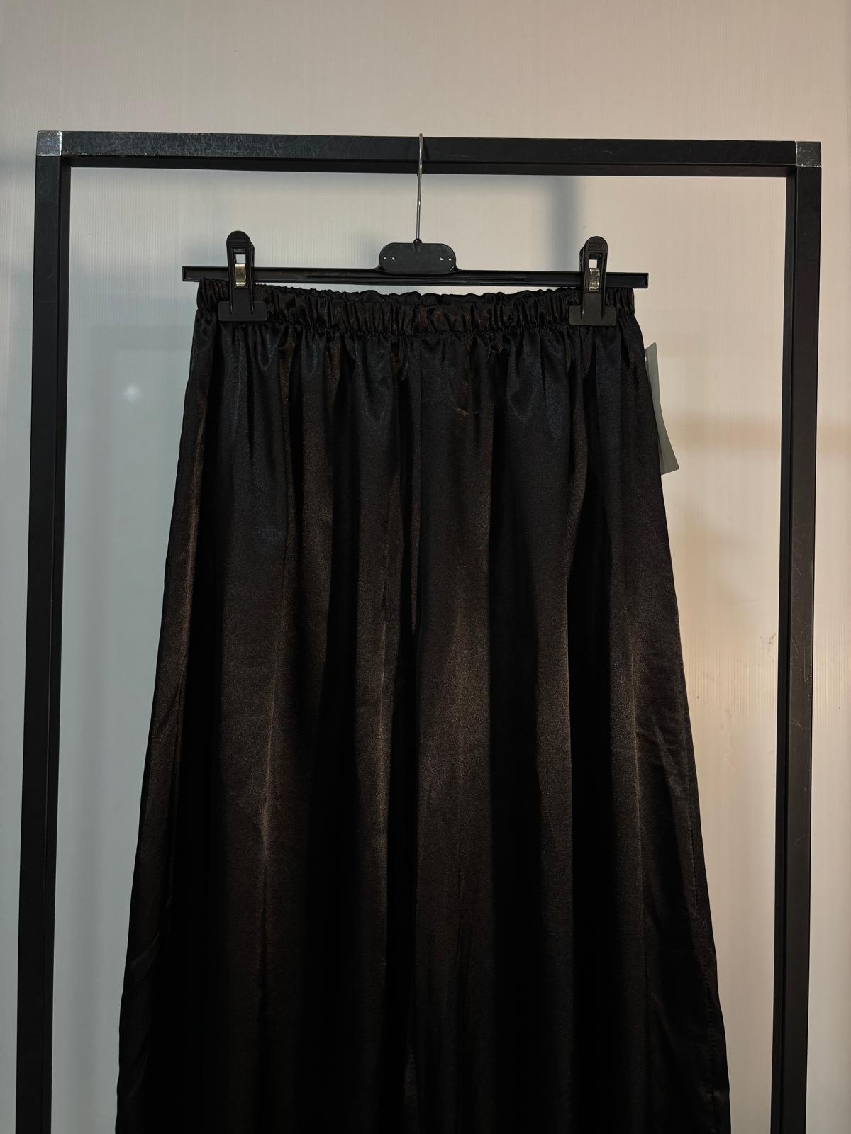 PANTALONE SIMIL RASO CON ELASTICO ALLA CAVIGLIA  CURVY E SLIM