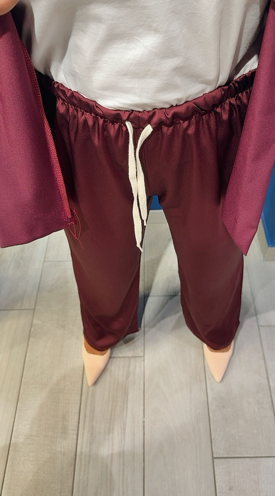 PANTALONE SIMIL RASO CON LACCIO