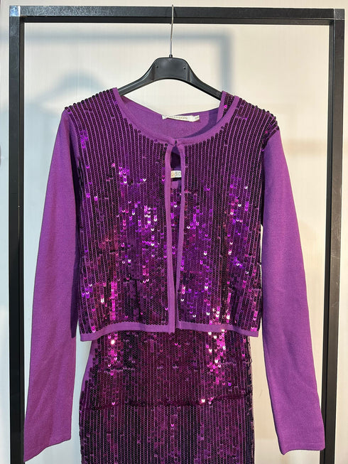VESTITO CON GOLFINO E PAILLETTES