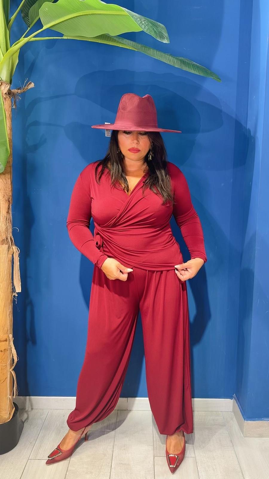 COORDINATO CON DRAPPEGGIO LATERALE SLIM E CURVY